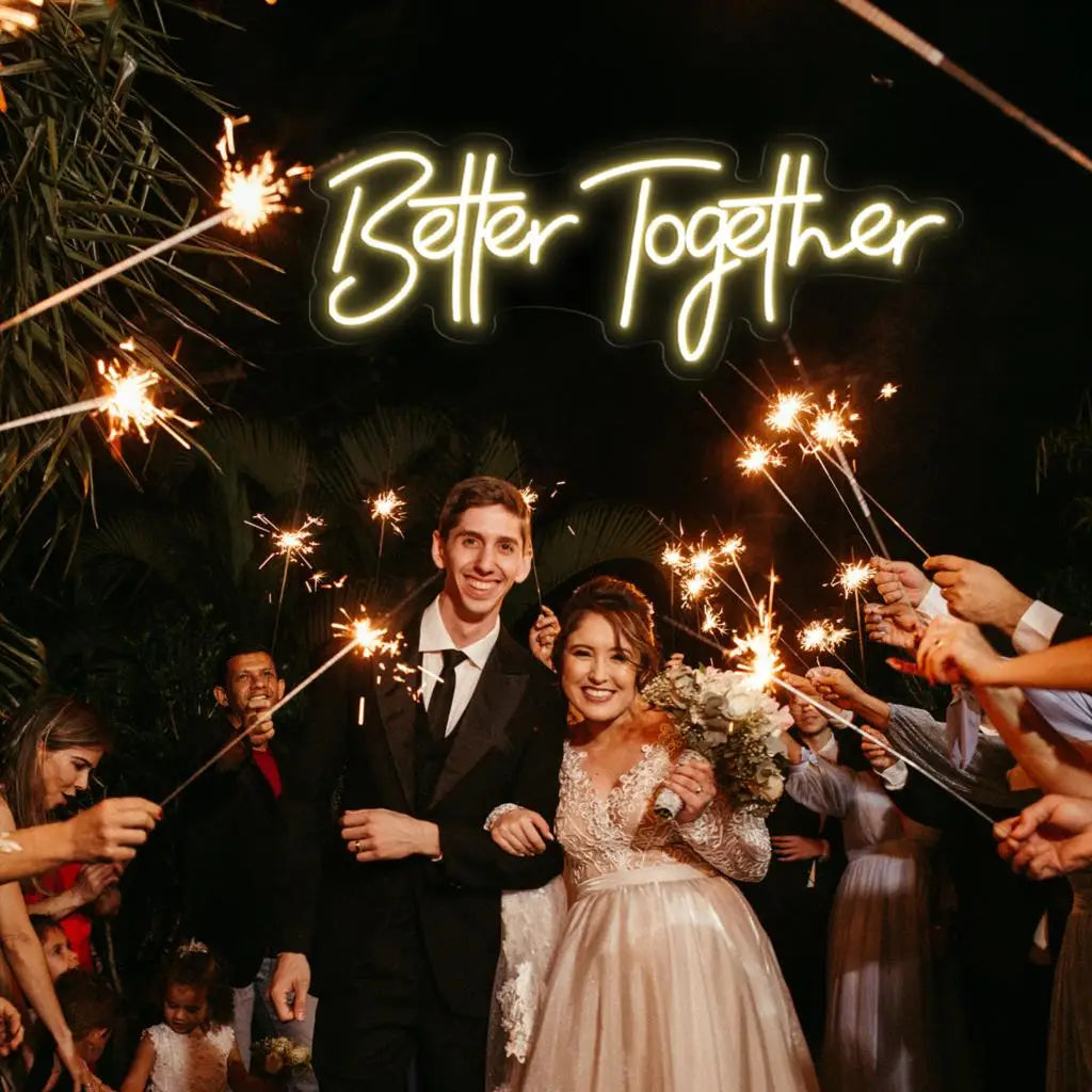 Better Together Neon Led Sign For Wedding Neon Light Sign Party Room Decor Mr And Mrs Neon Led Lights Bedroom Wedding Decoration