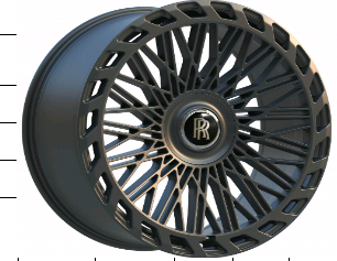 24" Rolls Royce Ghost Cullinan Phantom Forged Satin Black Style 27 Wheels