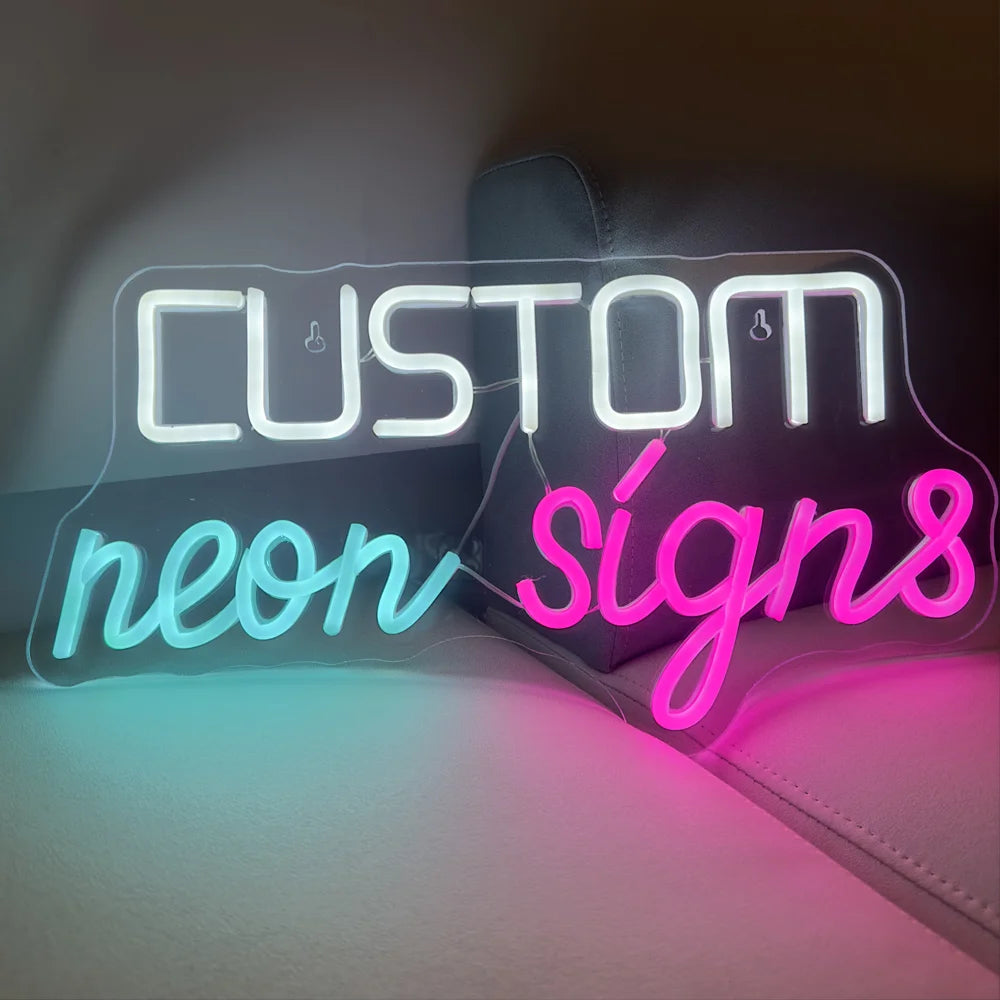 Custom Neon Sign Led Light Personalized Custom Logo Wall Decor Neon Sign For Store Wedding Happy Birthday Party Bar Neon Sign