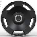 Matte black fully coated forged wheel hub