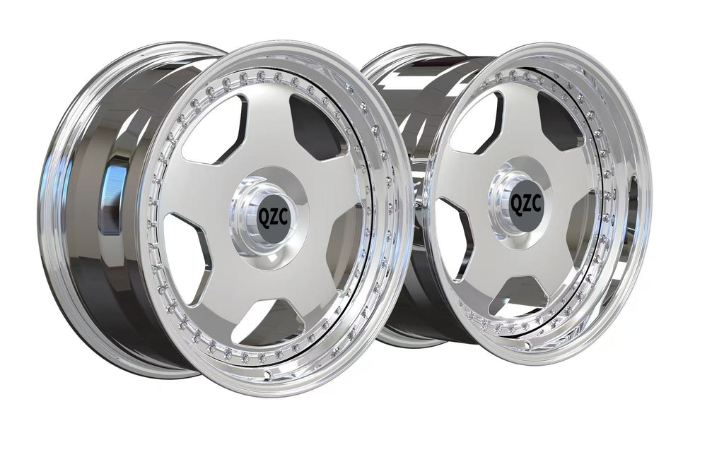 Two-piece forged wheels