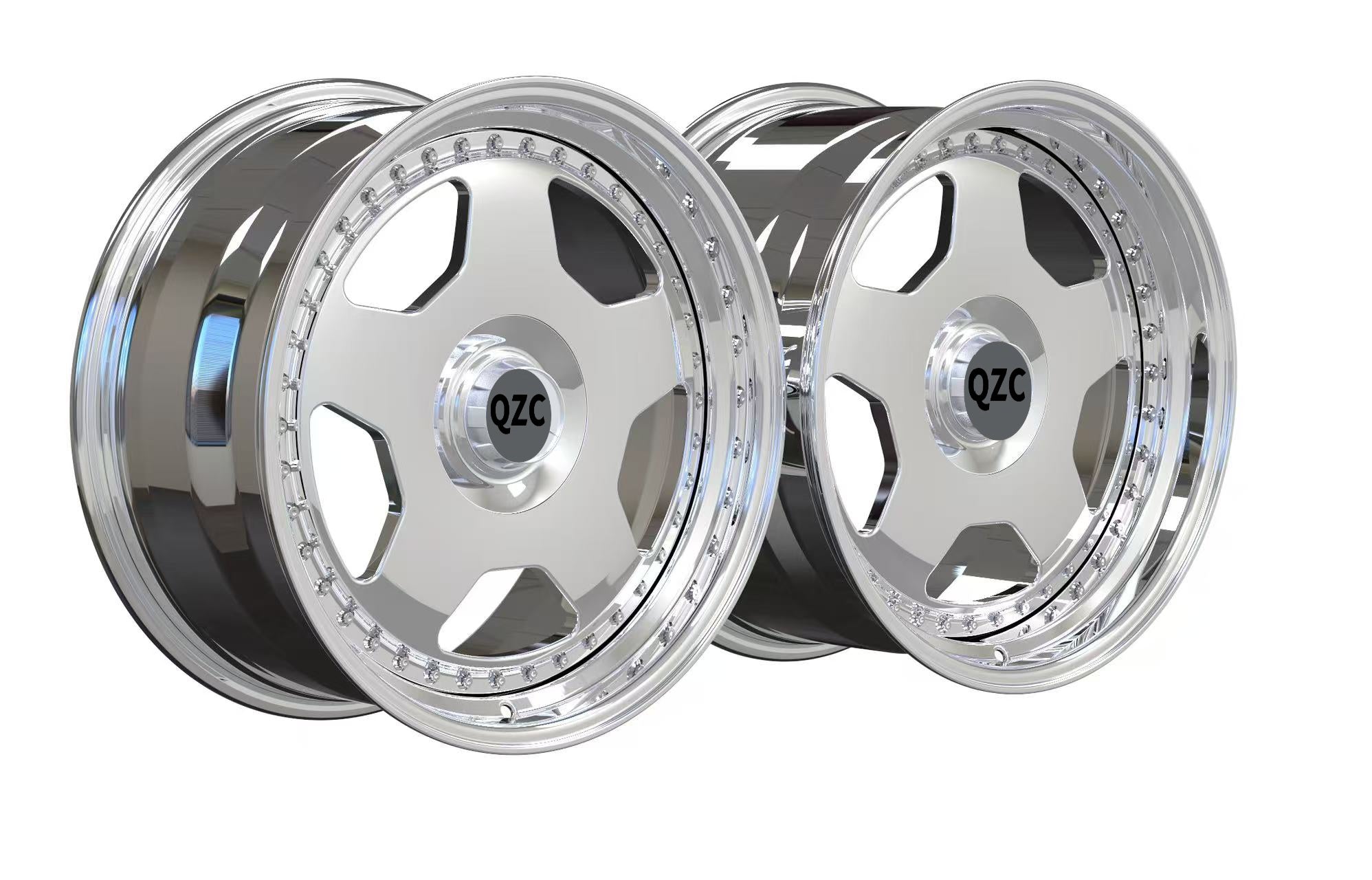 Two-piece forged wheels