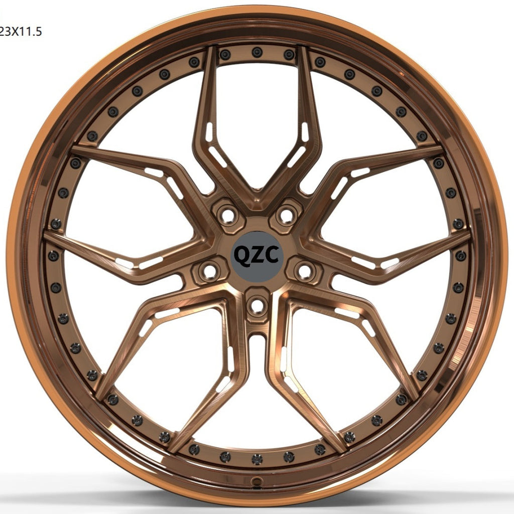 Customized two-piece forged wheel hub