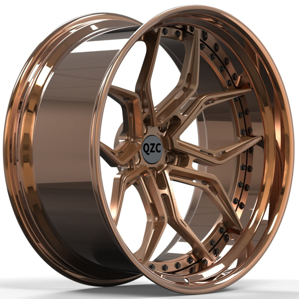 Customized two-piece forged wheel hub