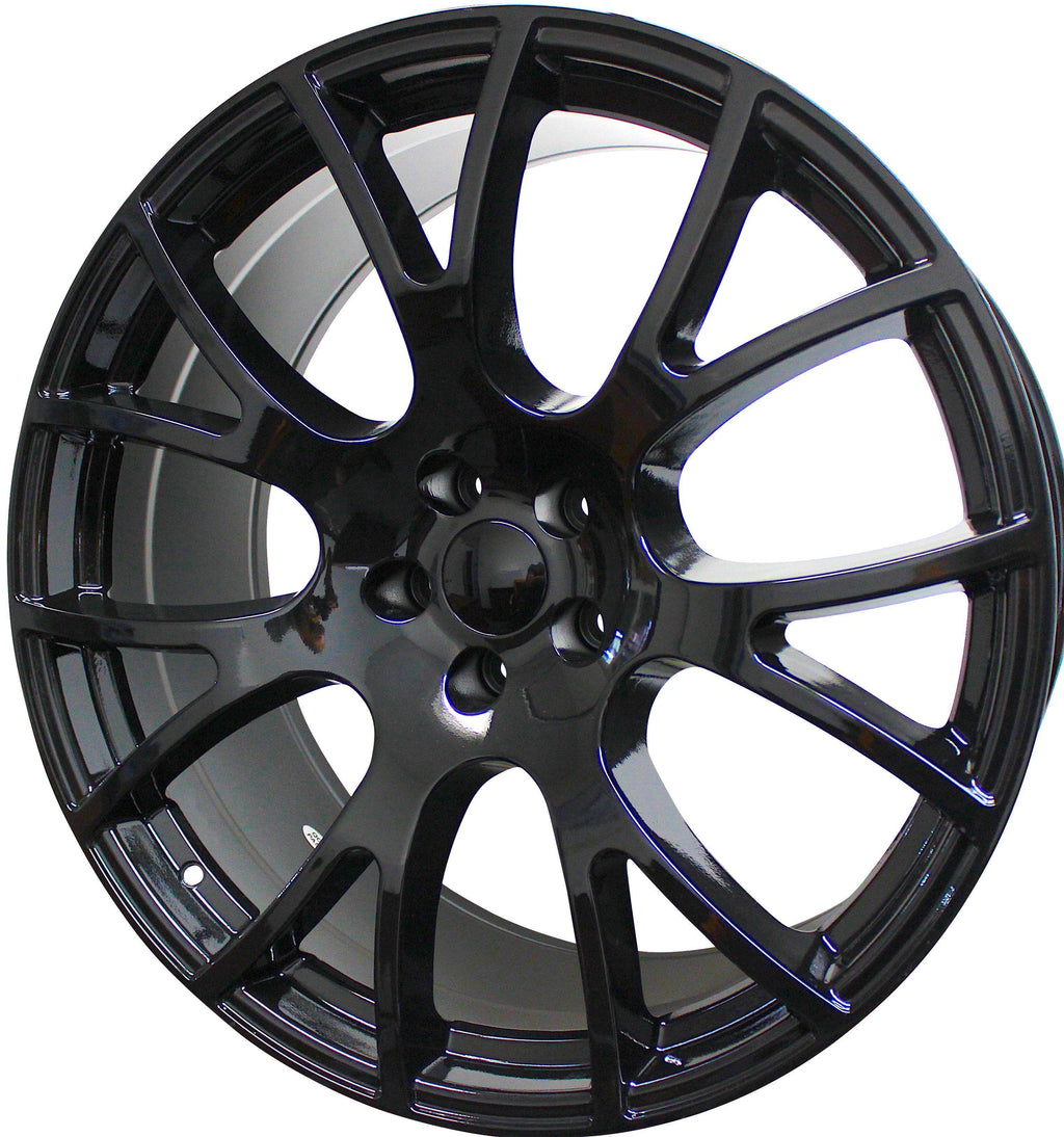 20" Dodge Charger Challenger Magnum Hellcat SRT Staggered Gloss Black Wheels & Rims