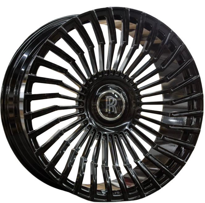 24" Rolls Royce Ghost Wraith Phantom Forged Gloss Black Style 18 Wheels
