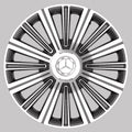23" Mercedes GLS GLE Maybach GLS680 GLS600 GLS580 Forged Staggered Black Machined Wheels & Rims