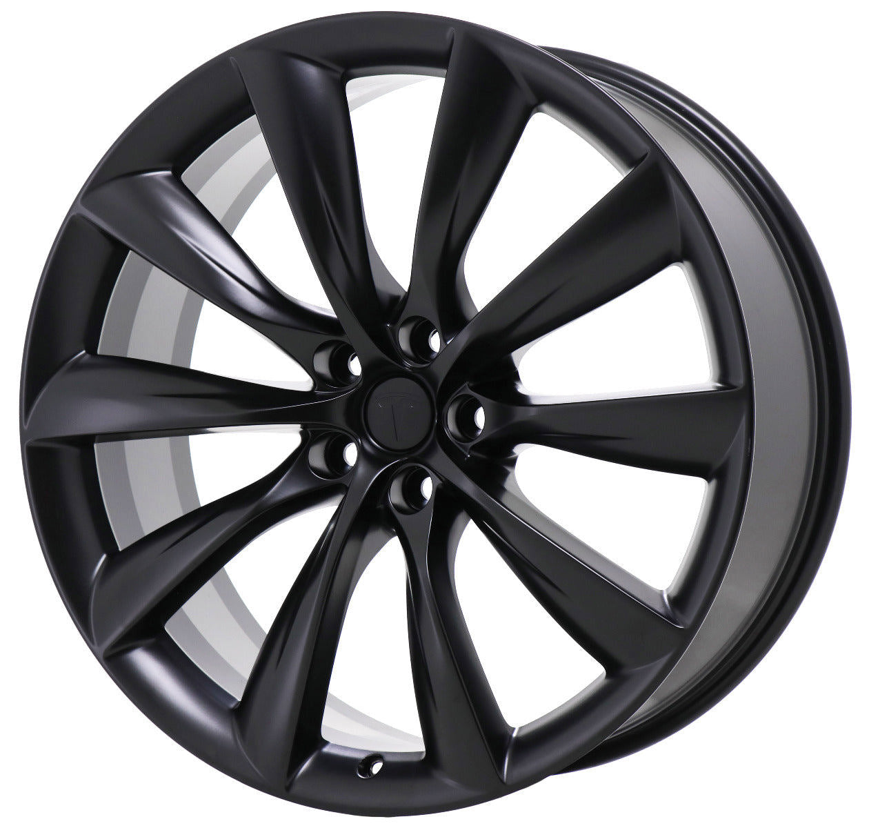 20" Tesla Model 3 Model Y Staggered Satin Black Style 11 Wheels