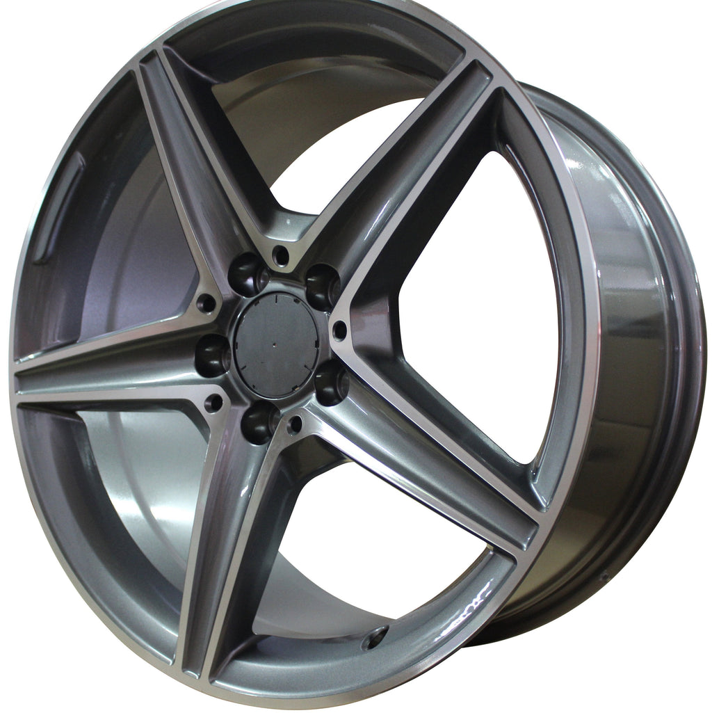 18" Mercedes C-Class E-Class Gunmetal Machined Wheels & Rims