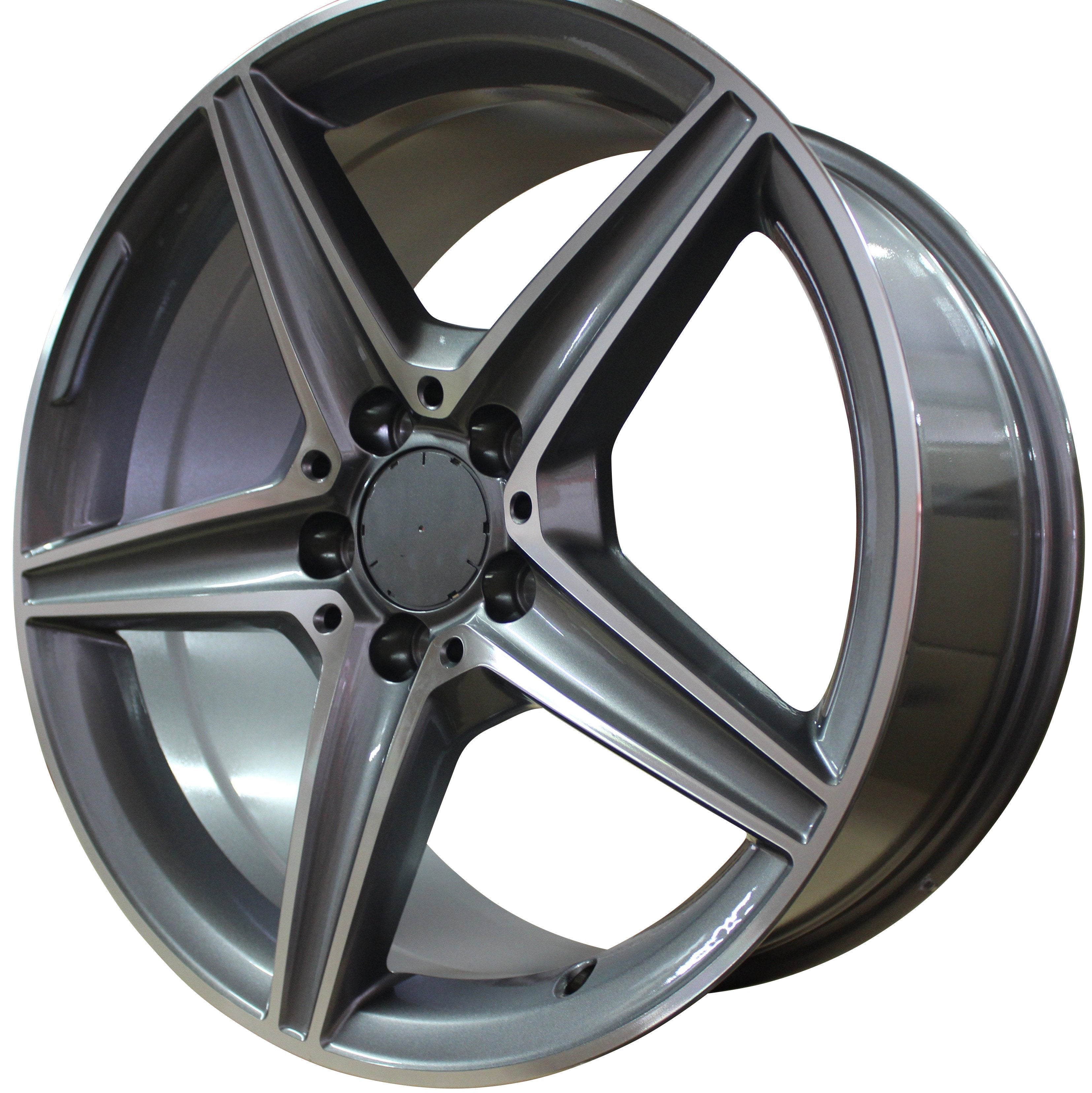 18" Mercedes C-Class E-Class Gunmetal Machined Wheels & Rims