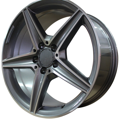18" Mercedes C-Class E-Class Gunmetal Machined Wheels & Rims