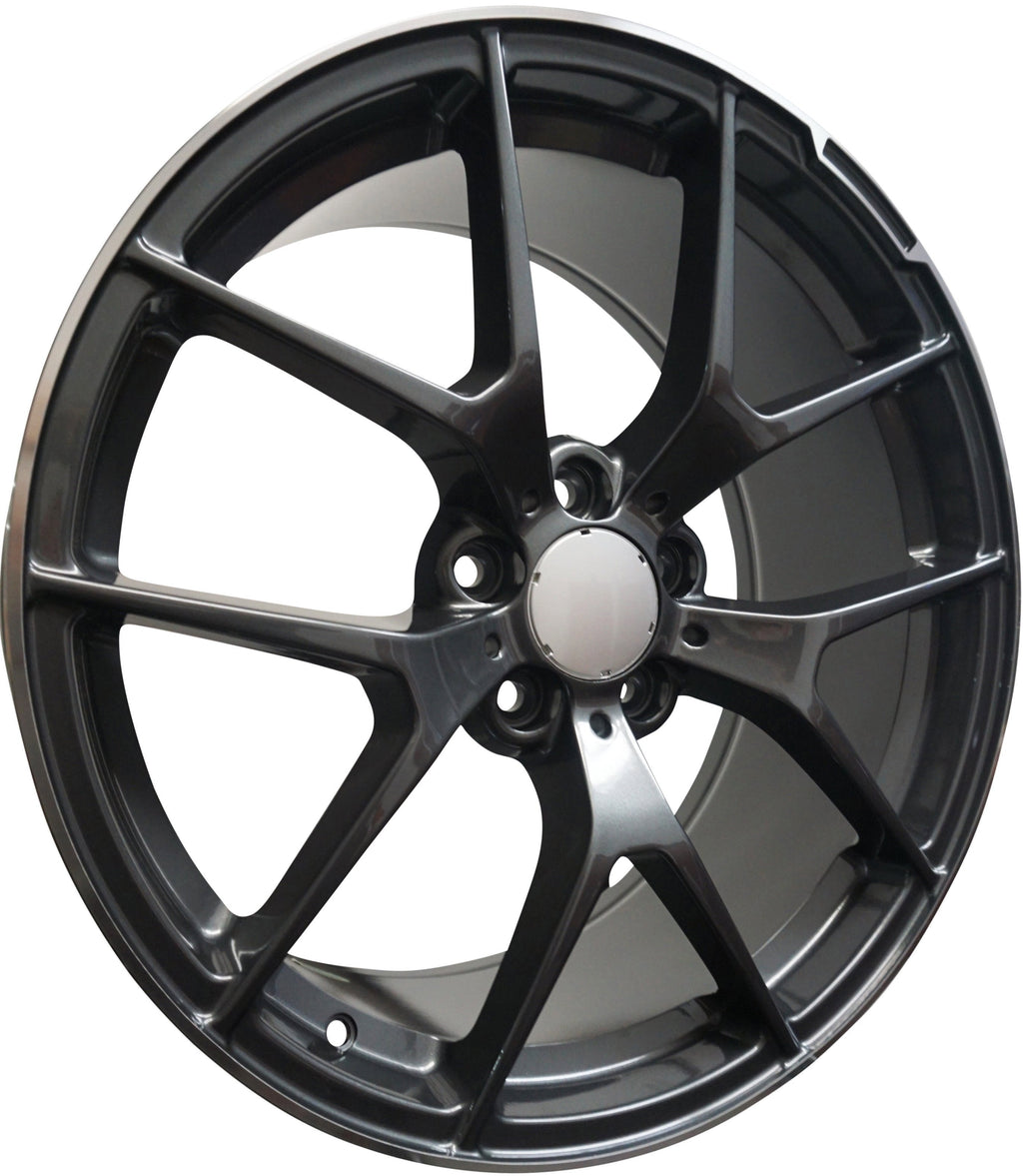 19" Mercedes C-Class E-Class Staggered Satin Black Machined Lip Wheels & Rims