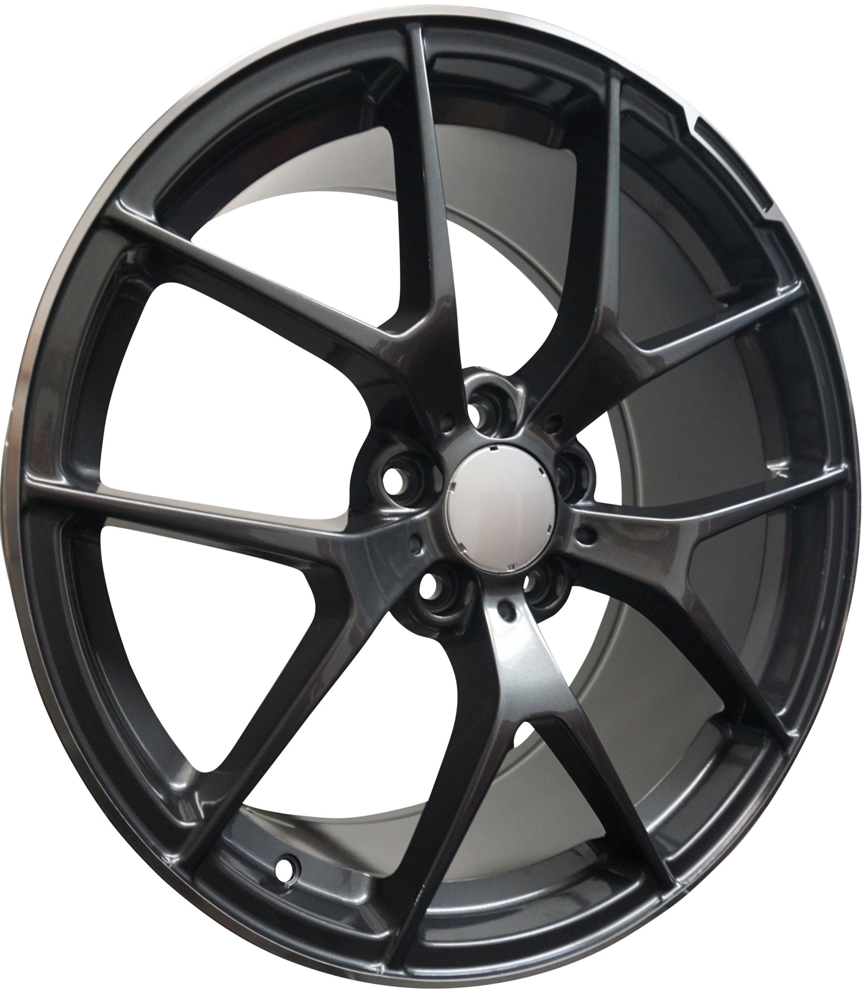 19" Mercedes C-Class E-Class Staggered Satin Black Machined Lip Wheels & Rims