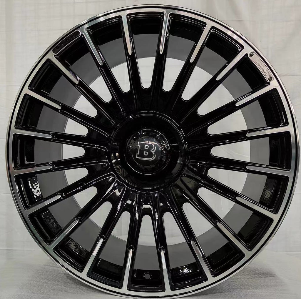 23" Mercedes G-Wagon G550 G63 G65 Forged Brabus Platinum Style Gloss Black Machined Wheels & Rims