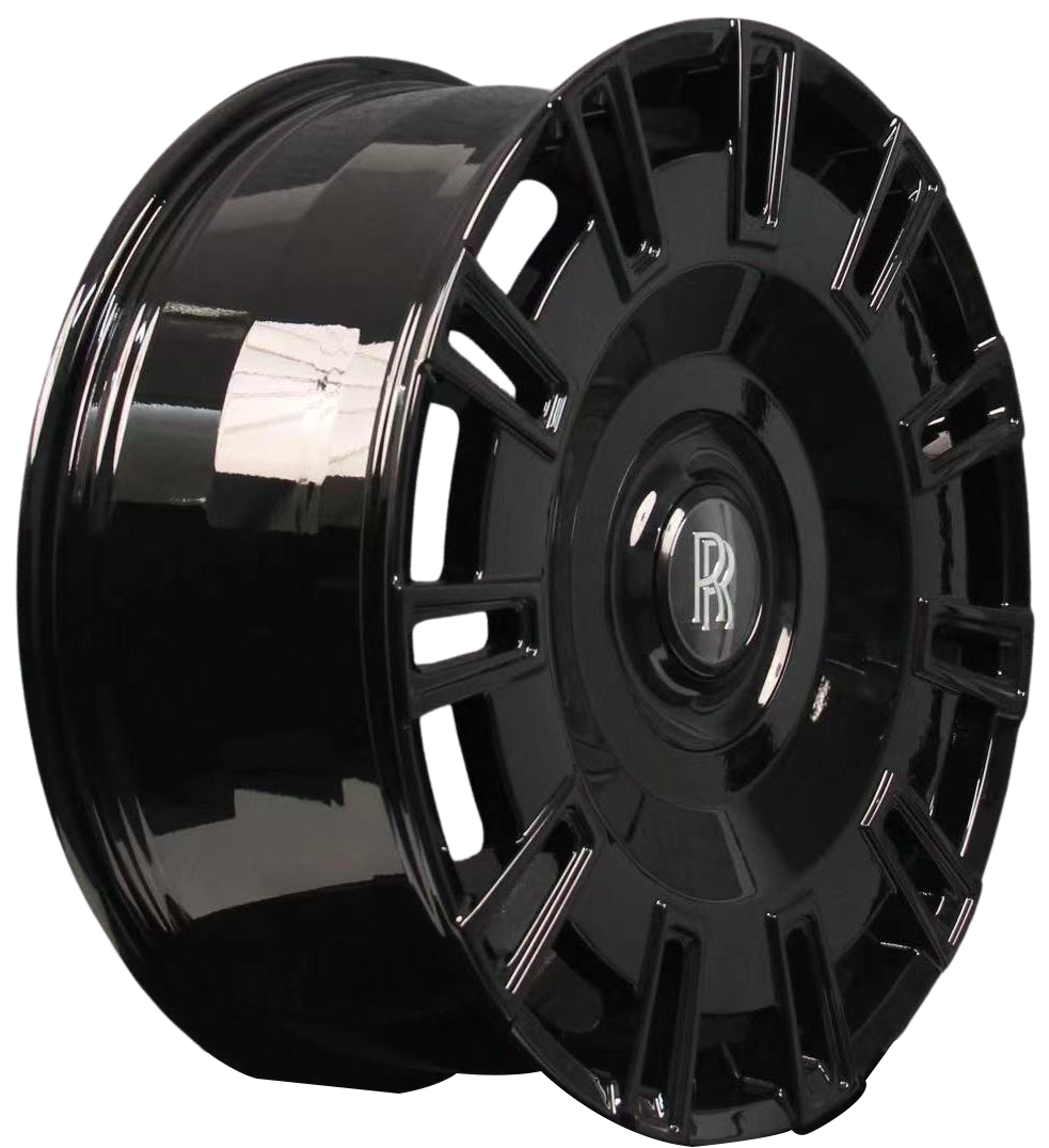 22" Rolls Royce Ghost Cullinan Phantom Forged Staggered Gloss Black Style 19 Wheels & Rims