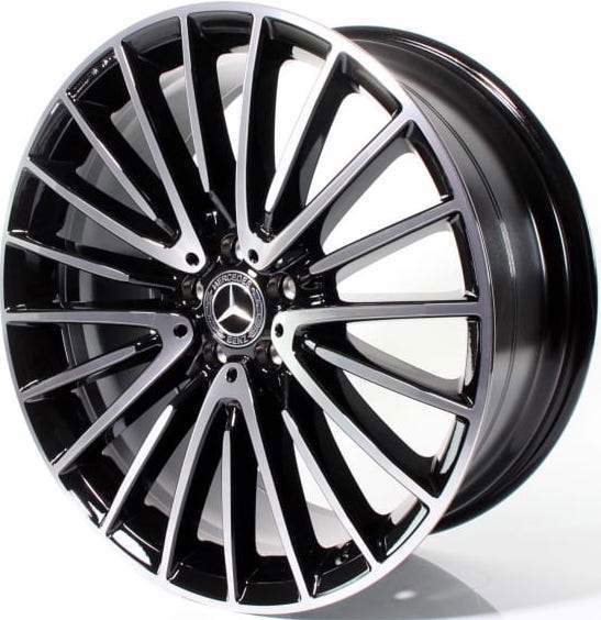 22" Mercedes S-Class S580 S600 S550 S63 Staggered Gloss Black Wheels & Rims