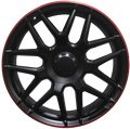 20" Mercedes S-Class E-Class CL Staggered Satin Black Red Lip Wheels & Rims