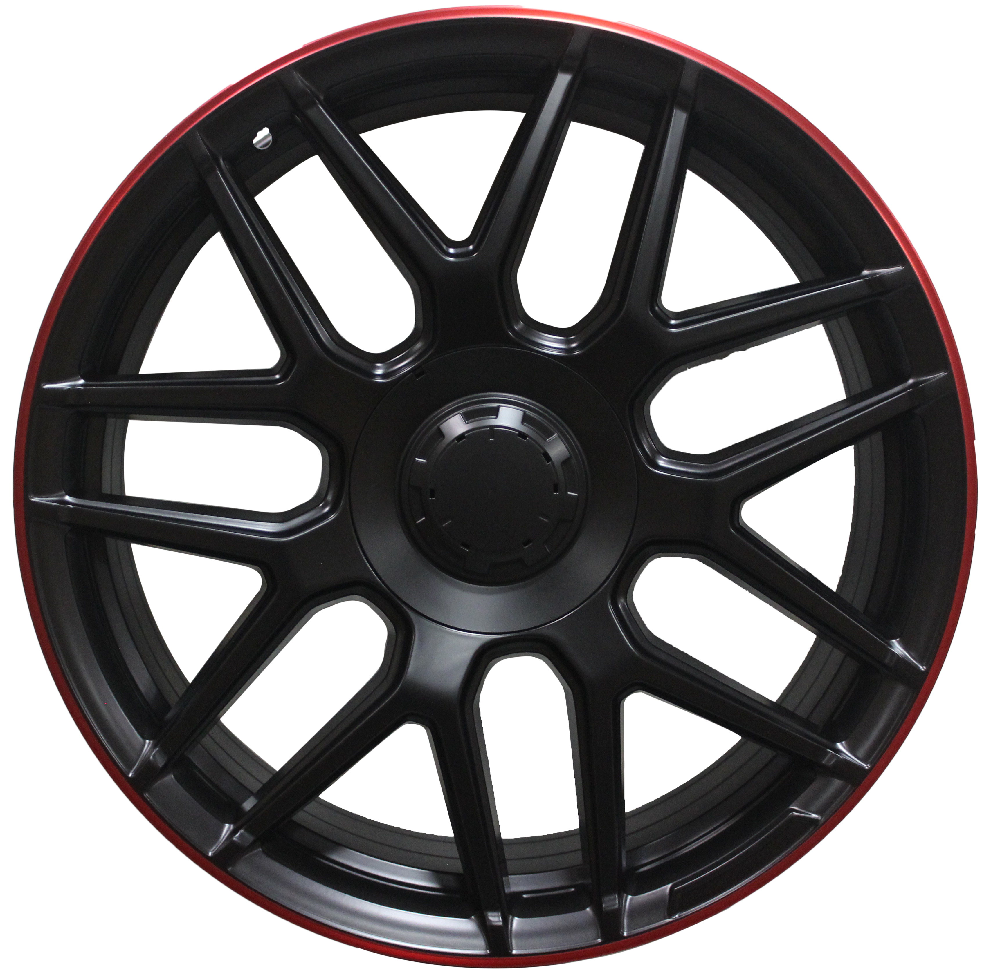 20" Mercedes S-Class E-Class CL Staggered Satin Black Red Lip Wheels & Rims