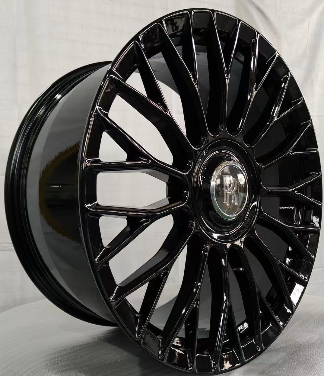22" Rolls Royce Ghost Wraith Phantom Forged Staggered Gloss Black Style 1620 Wheels & Rims
