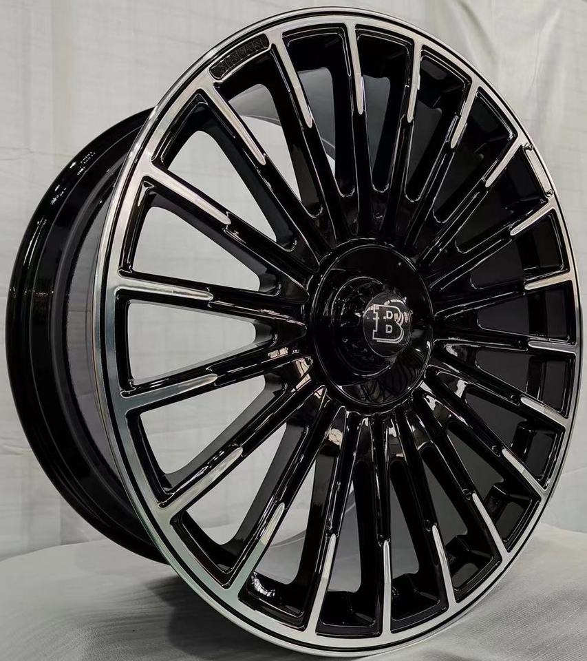24" Mercedes G-Wagon G550 G63 G65 Flowformed Brabus Black Machined Style 53 Wheels