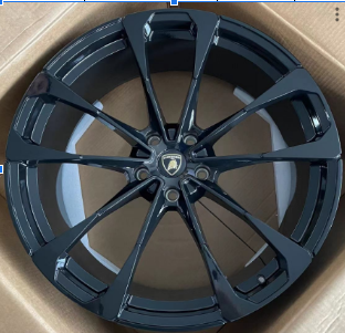 23" Lamborghini Urus Forged Staggered Gloss Black Style 15 Wheels