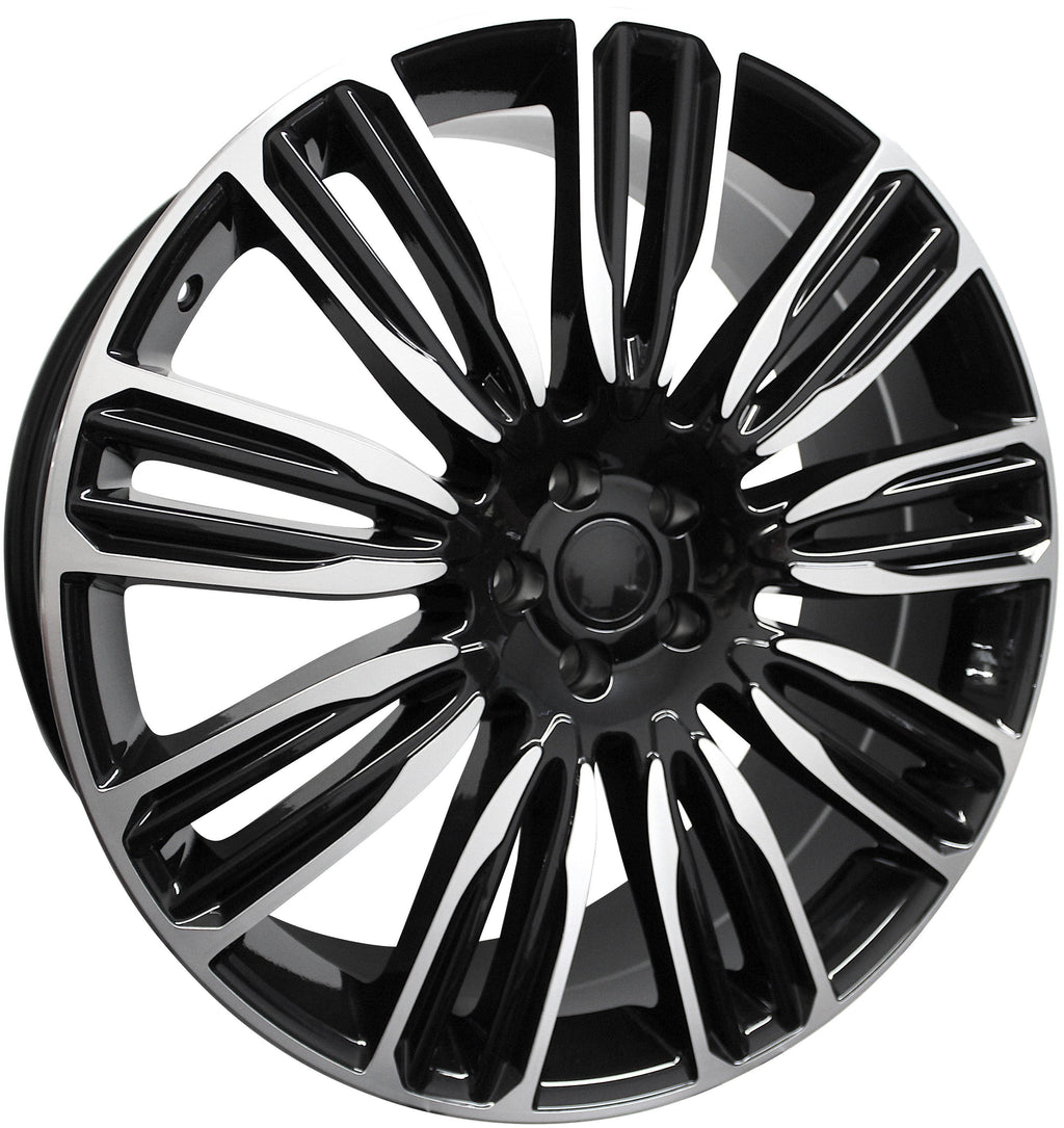 24" Range Rover Full Size / Sport / Defender Autobiography Black Machined Wheels & Rims