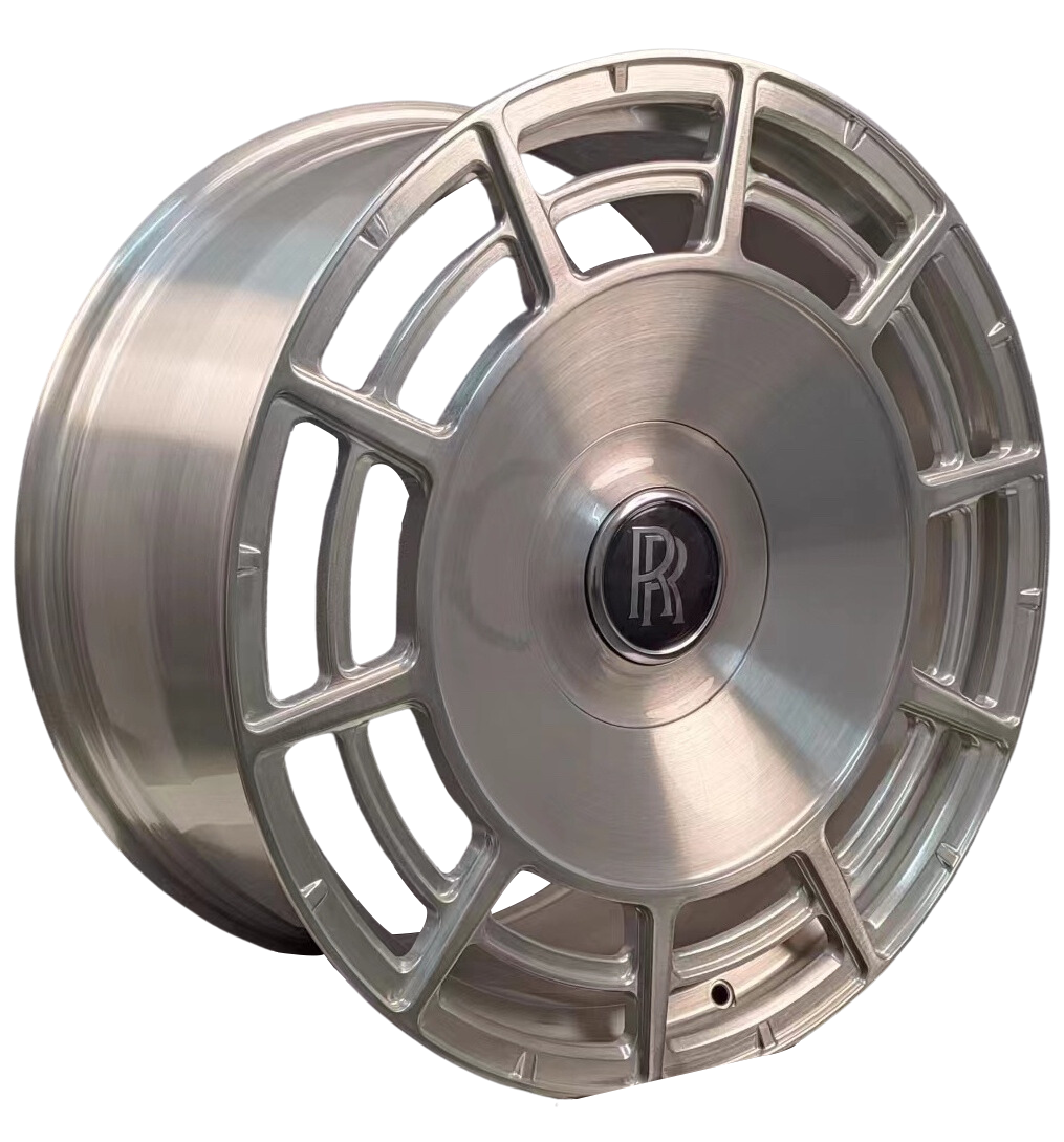 24" Rolls Royce Ghost Cullinan Phantom Forged Silver Brushed Style 22 Wheels & Rims