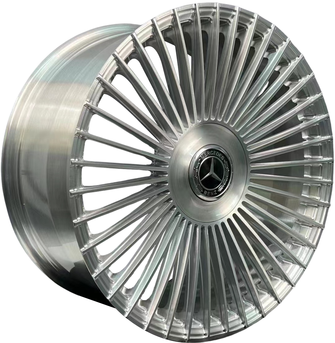 22" Rolls Royce Ghost Cullinan Phantom Forged Staggered Silver Brushed Style 17 Wheels & Rims
