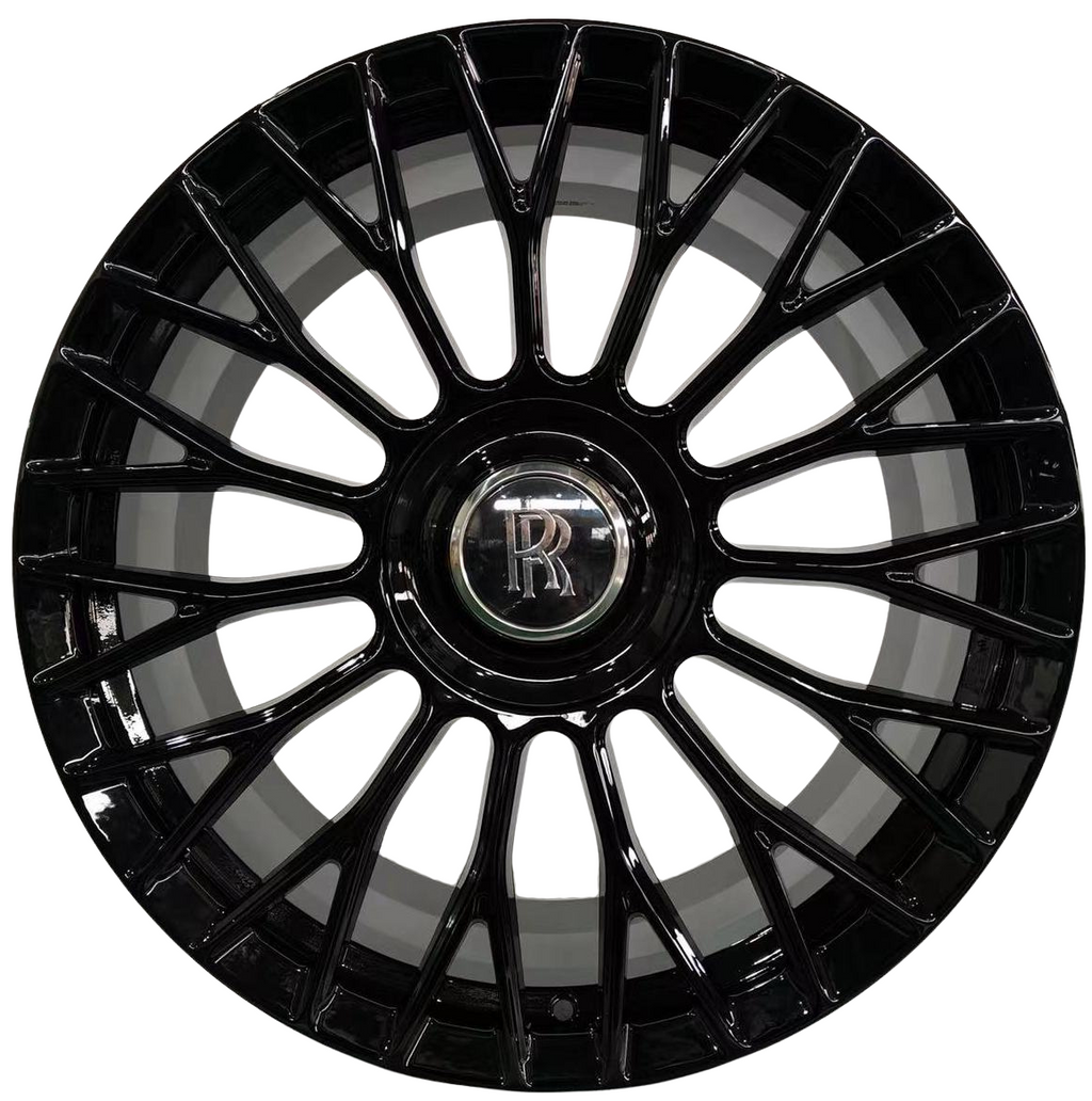 22" Rolls Royce Ghost Wraith Phantom Forged Staggered Gloss Black Style 1620 Wheels & Rims