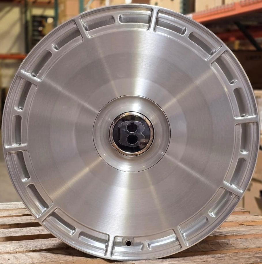22" Bentley Continental GT Flying Spur Forged Silver Polished Style 18 Wheels