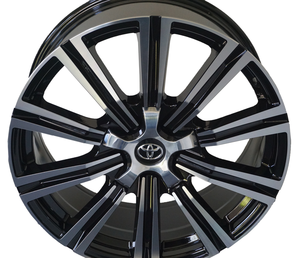 20" Toyota Tundra Sequoia Land Cruiser Lexus LX Black Machined Wheels & Rims