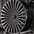22" Mercedes S-Class S550 S580 Staggered Black Machined Style 62 Wheels & Rims