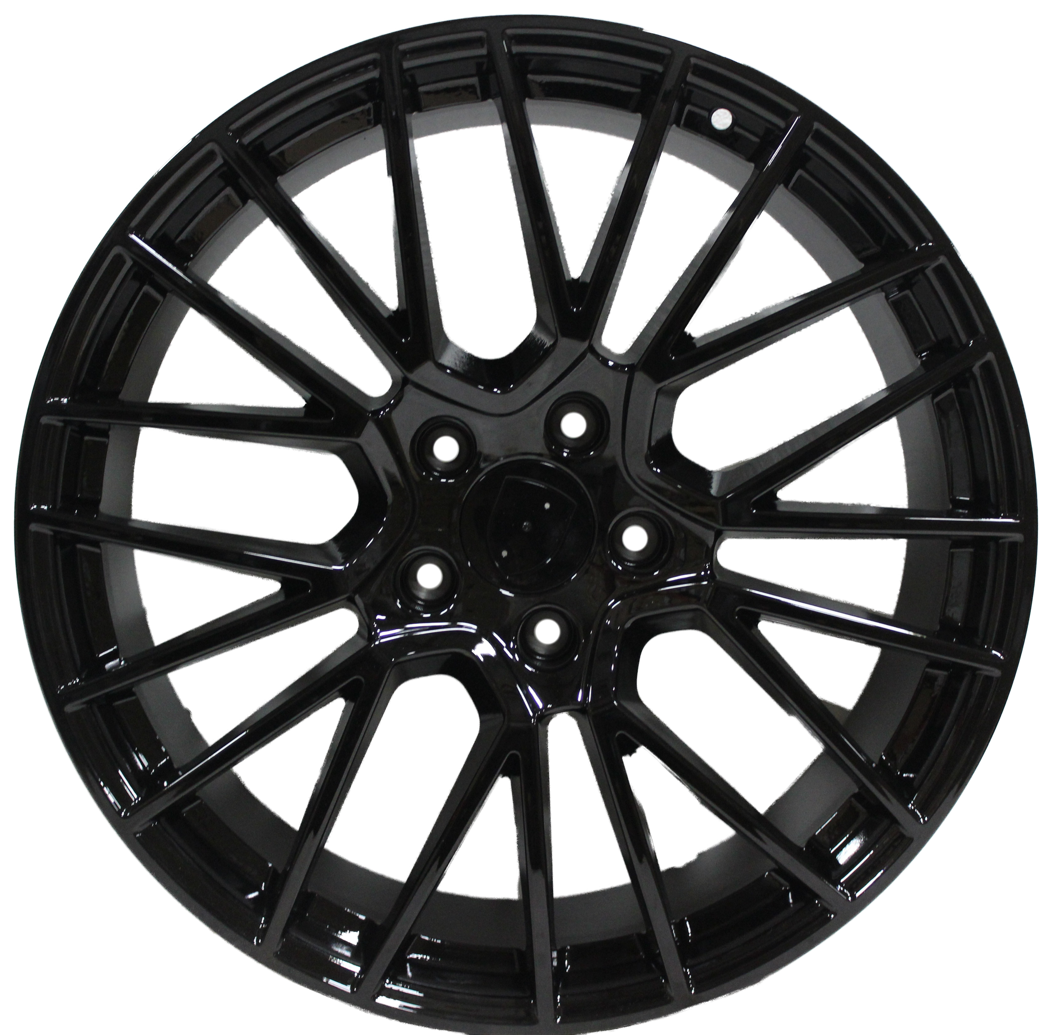 21" Porsche Macan S GTS Turbo Staggered Gloss Black Mesh Wheels & Rims