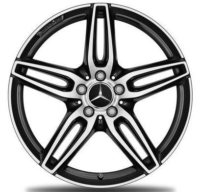19" Mercedes S-Class E-Class Staggered Black Machined Wheels & Rims