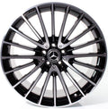 19" Mercedes S-Class S580 S600 S550 S63 Staggered Black Machined Wheels & Rims