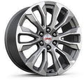 24" GMC Chevy Sierra Denali Yukon Tahoe Trail Boss Gunmetal Machined Wheels & Rims