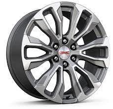24" GMC Chevy Sierra Denali Yukon Tahoe Trail Boss Gunmetal Machined Wheels & Rims
