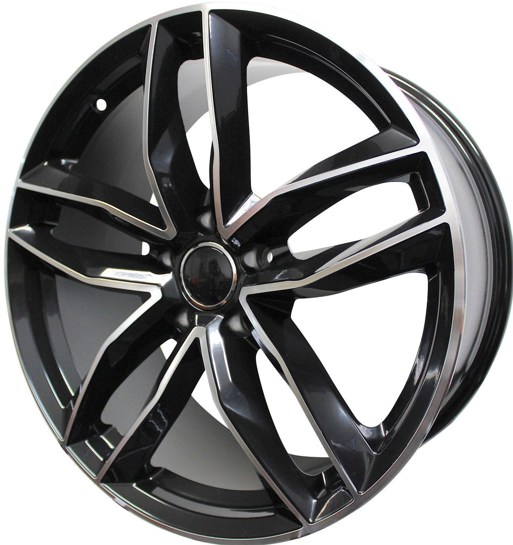 21" Audi Q5 Q7 A5 A6 A7 A8 Black Machined Wheels & Rims