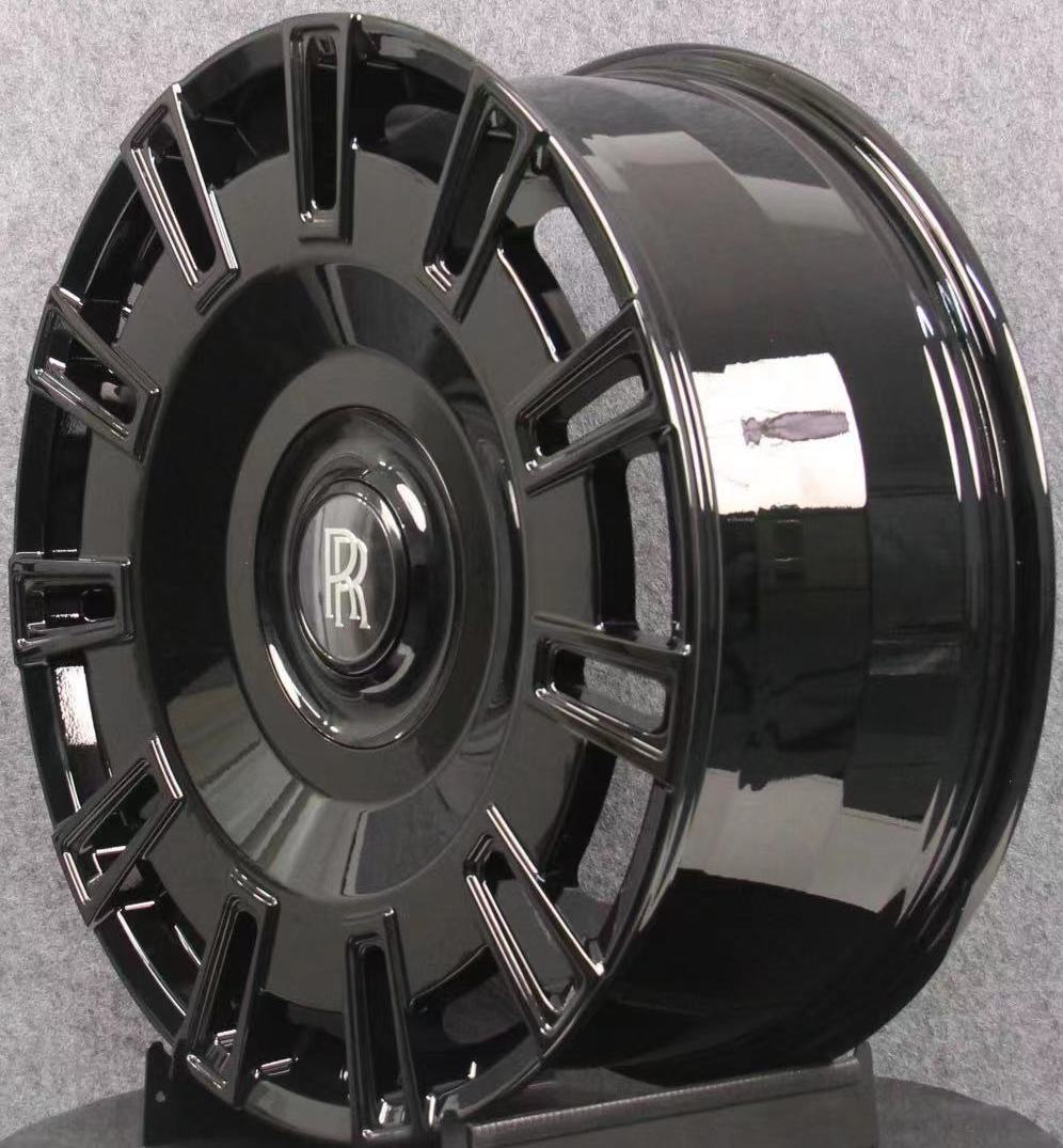 24" Rolls Royce Ghost Cullinan Phantom Forged Gloss Black Style 19 Wheels & Rims
