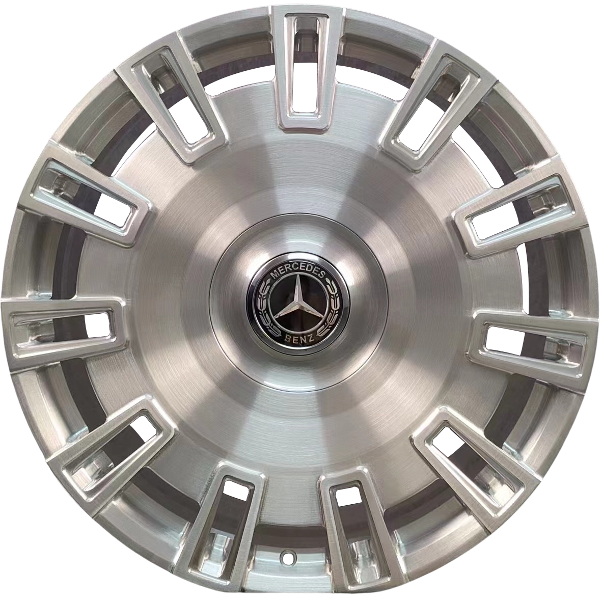 22" Mercedes S-Class S550 S580 Forged Staggered Silver Brushed Style 57 Wheels & Rims