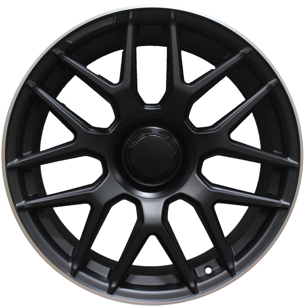 19" Mercedes S-Class CL Staggered Matte Black Machined Lip Wheels & Rims