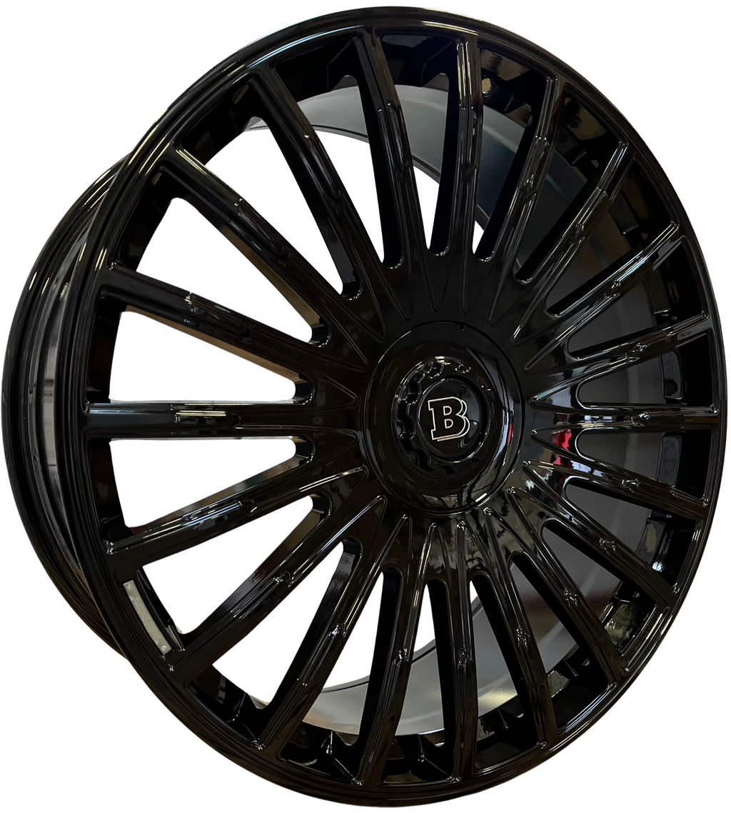 24" Mercedes G-Wagon G550 G63 G65 Forged Brabus Gloss Black Style 53 Wheels