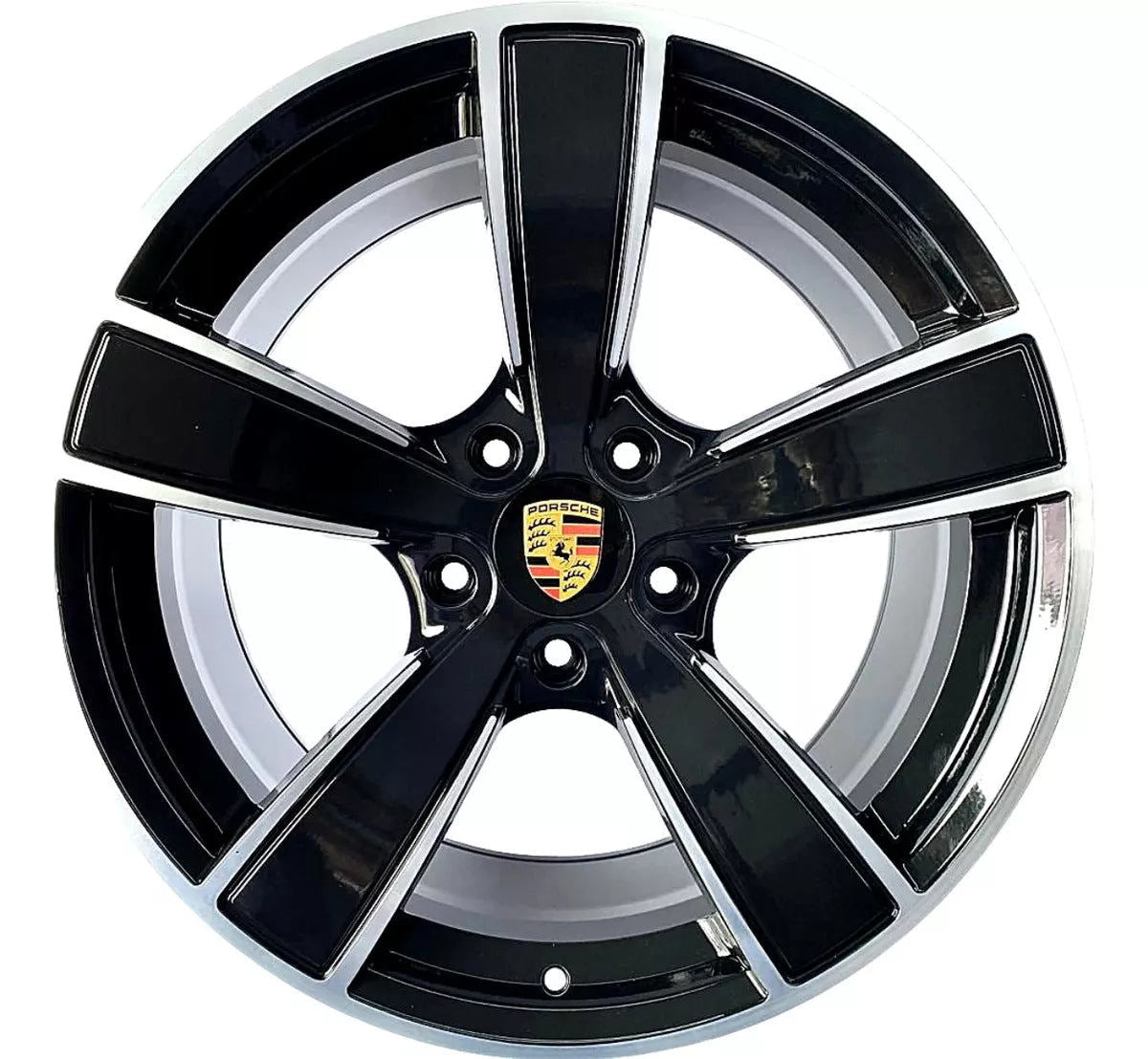 22" Porsche Cayenne Base S GTS Turbo Staggered Gloss Black Machined Wheels & Rims
