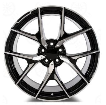19" Mercedes C-Class E-Class Staggered Black Machined Style 17 Wheels & Rims