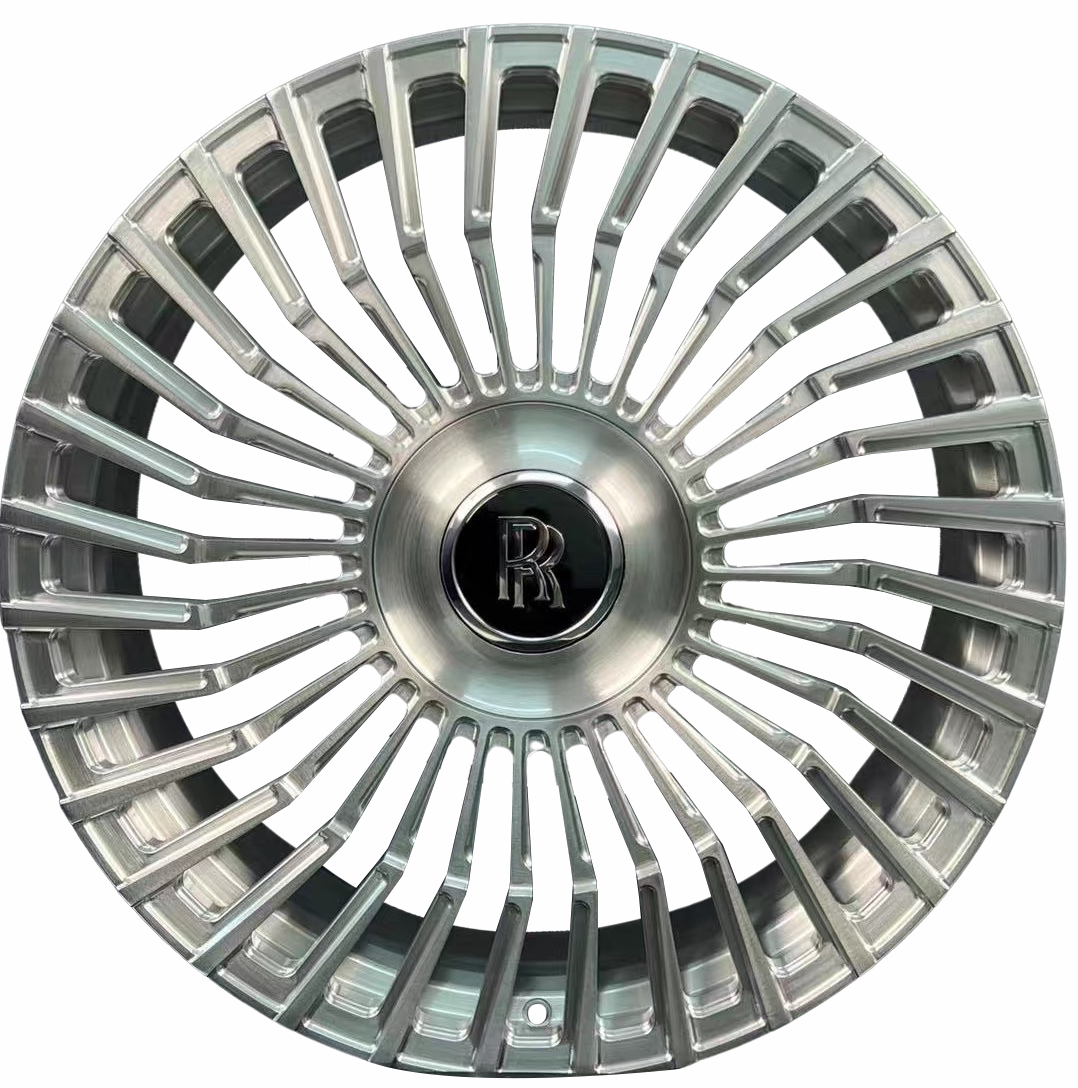 22" Rolls Royce Ghost Cullinan Phantom Forged Staggered Silver Brushed Wheels & Rims