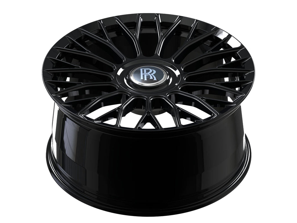 22" Rolls Royce Ghost Wraith Phantom Forged Staggered Gloss Black Style 1620 Wheels & Rims