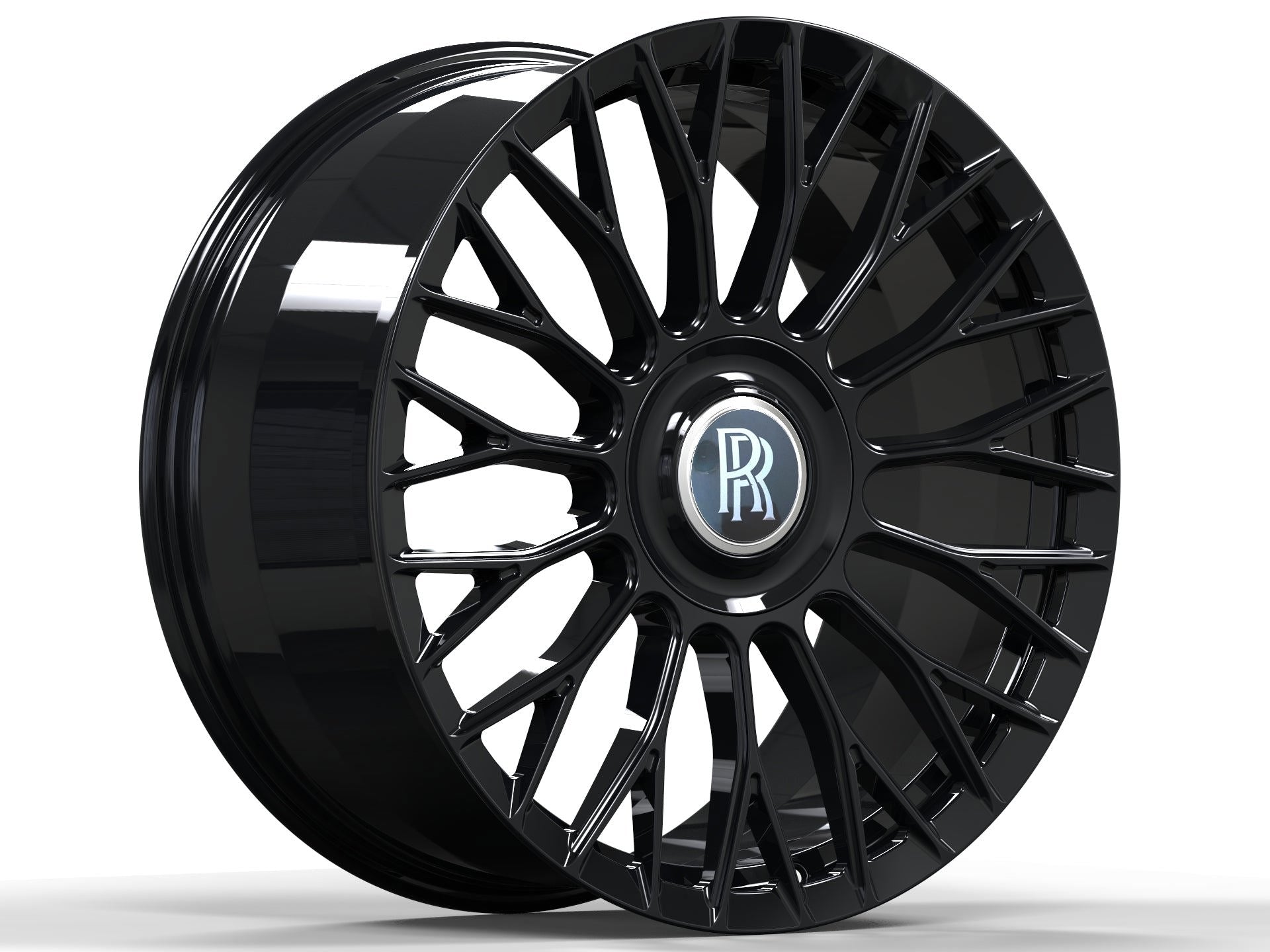 22" Rolls Royce Ghost Wraith Phantom Forged Staggered Gloss Black Style 1620 Wheels & Rims