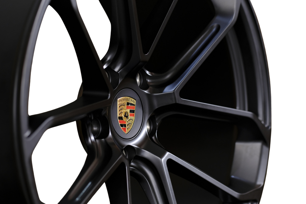 22" Porsche Cayenne Panamera Turbo S GTS Base Staggered Satin Gunmetal Machined Wheels & Rims