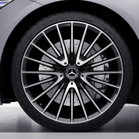 21" Mercedes S-Class S550 S580 Forged Staggered Black Machined Wheels & Rims