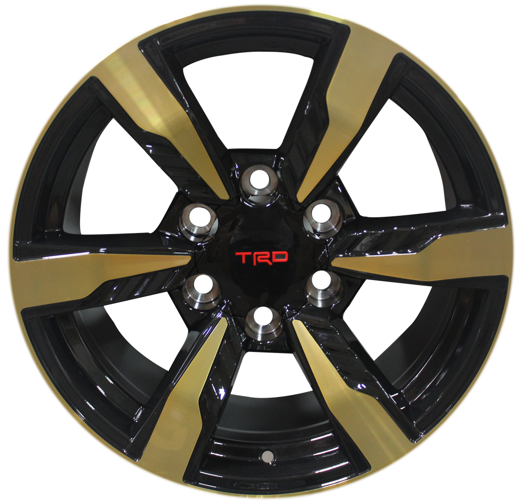 20" Toyota 4Runner FJ Cruiser Tacoma TRD Style Gloss Black & Gold Wheels & Rims